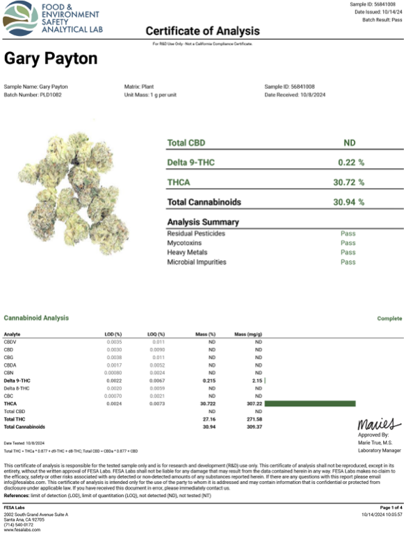 THC-A Flower Passport